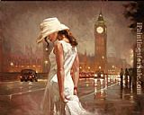 Mark Spain an evening in london painting